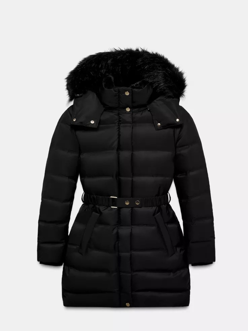 ZARA 60% DOWN 40% FEATHER WATER REPELLENT WINDPROOF PUFFER ANORAK WITH HOODIE